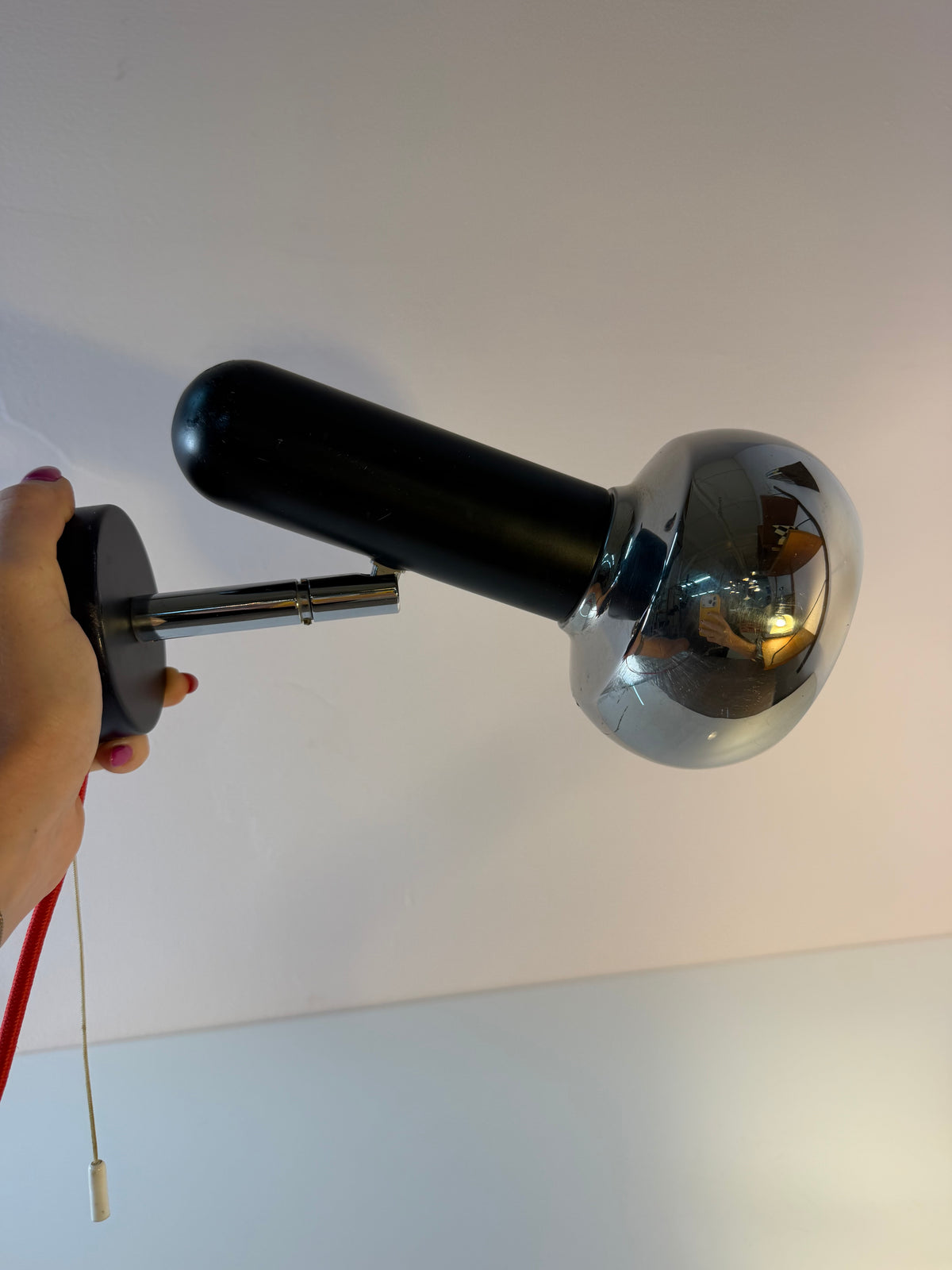 Wandlampe schwarz Chrom von Simon & Schelle (Sische)