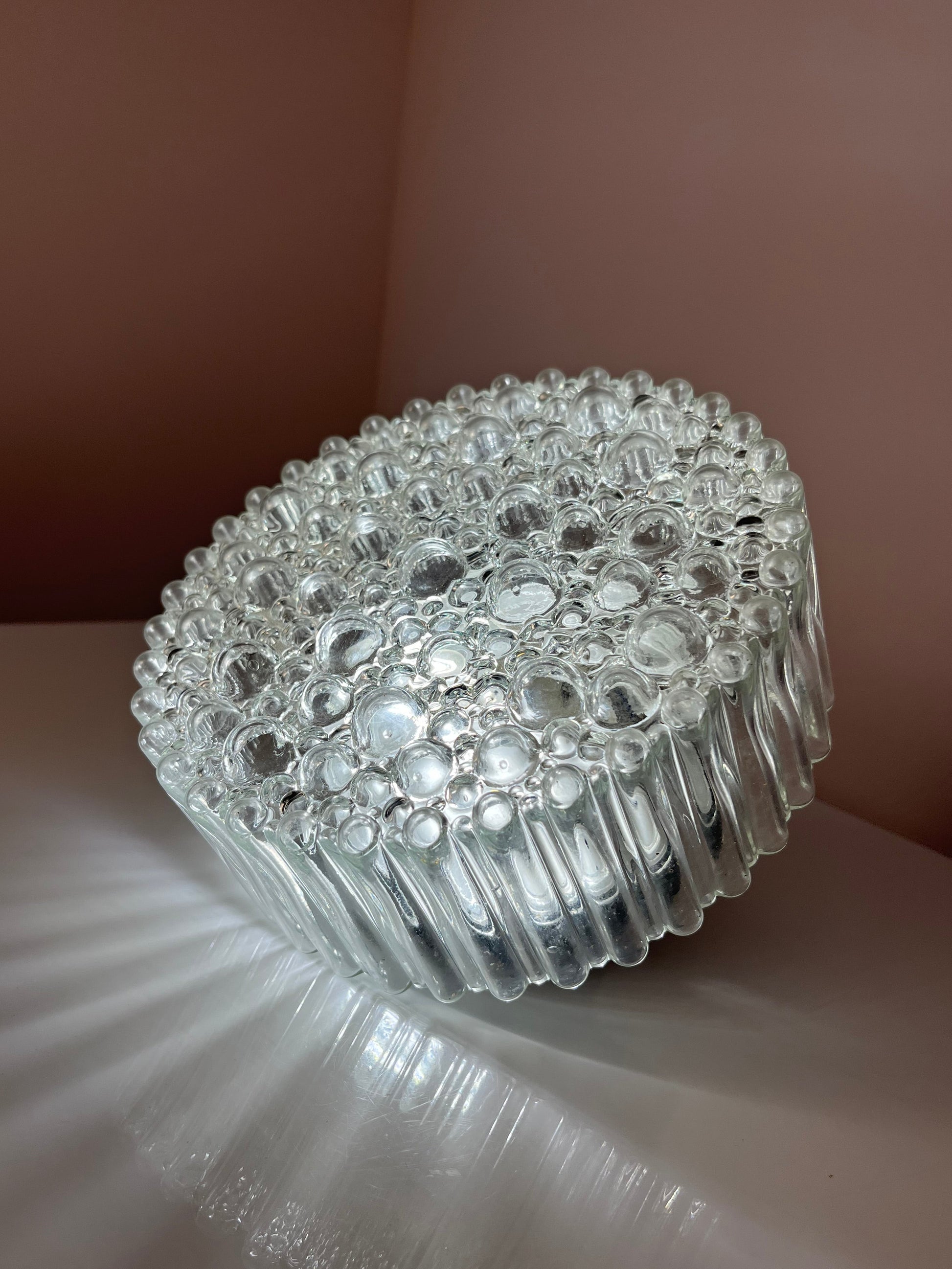 Wand-/ Deckenlampe Kristallglas mit schwarzem Sockel von STAFF