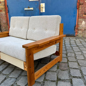2-Sitzer Sofa beige grau Safari Style