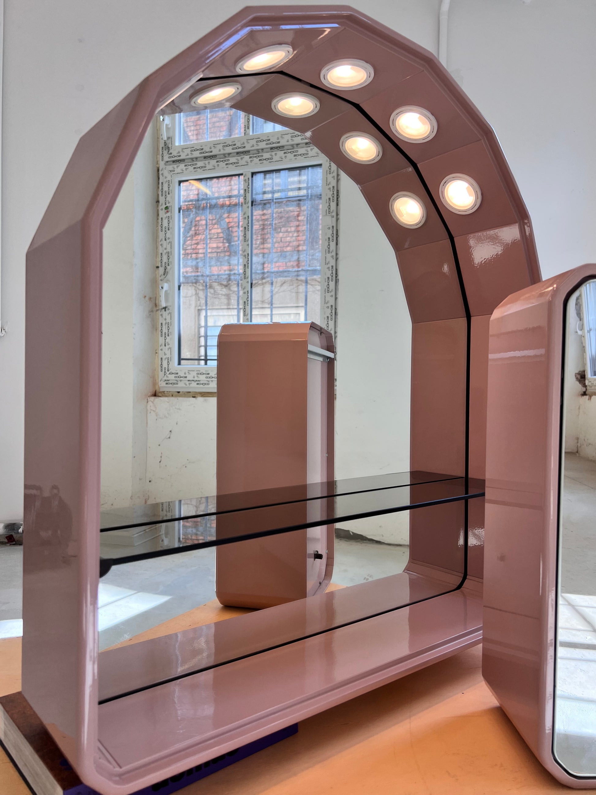 Set: Spiegelschrank rosa von Duscholux