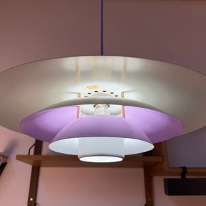 Lamellenlampe weiß lila von Formlight
