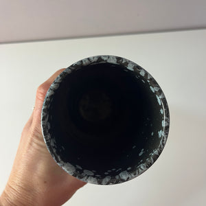 Vase 896/0 rot weiß von Strehla Keramik