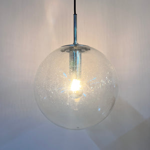 Kugellampe Glas Chrom von Glashütte Limburg