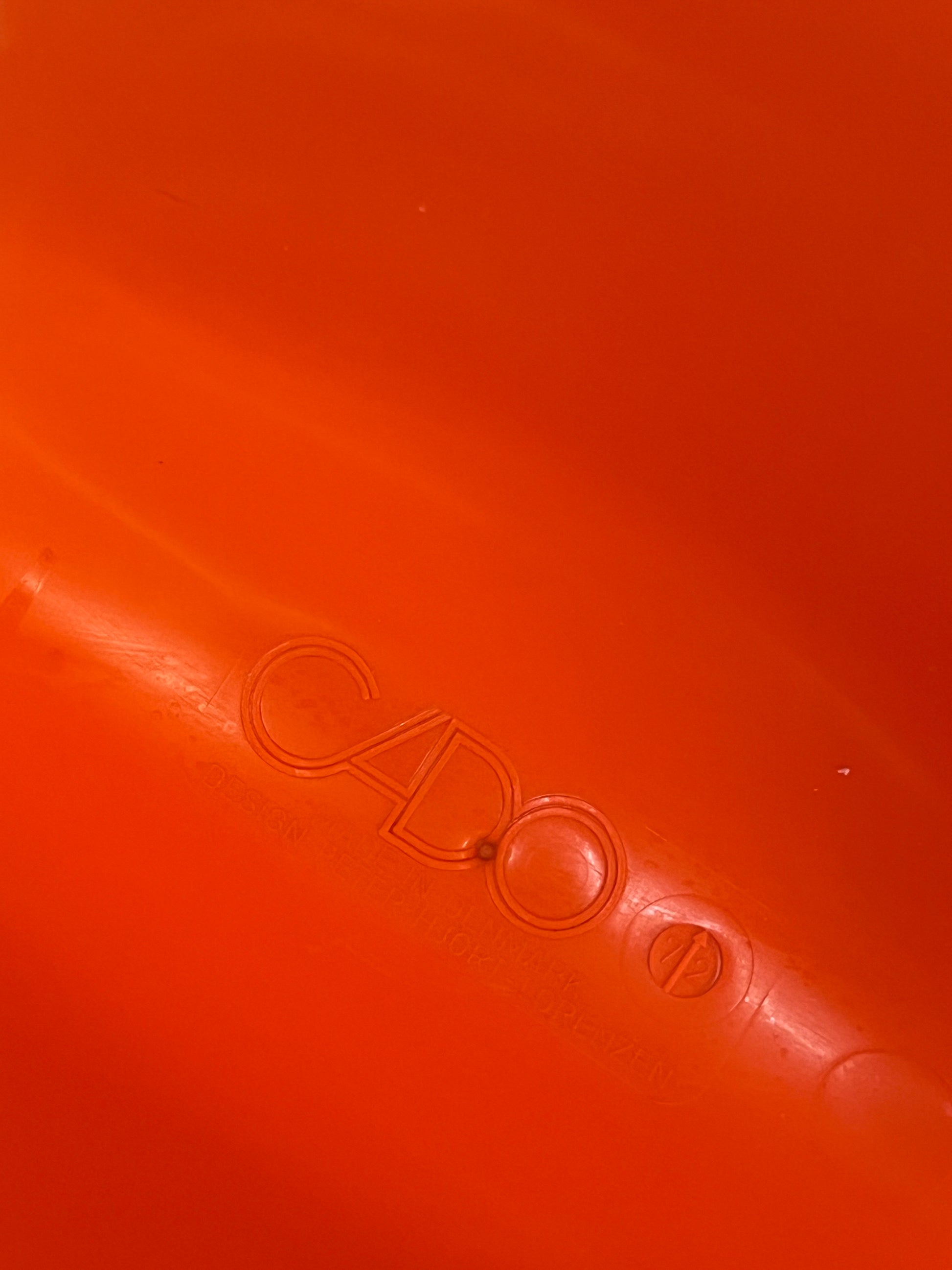 Multifunktionaler Kinderstuhl orange von Johannes Foersom & Peter Hiort Lorenzen für Cado