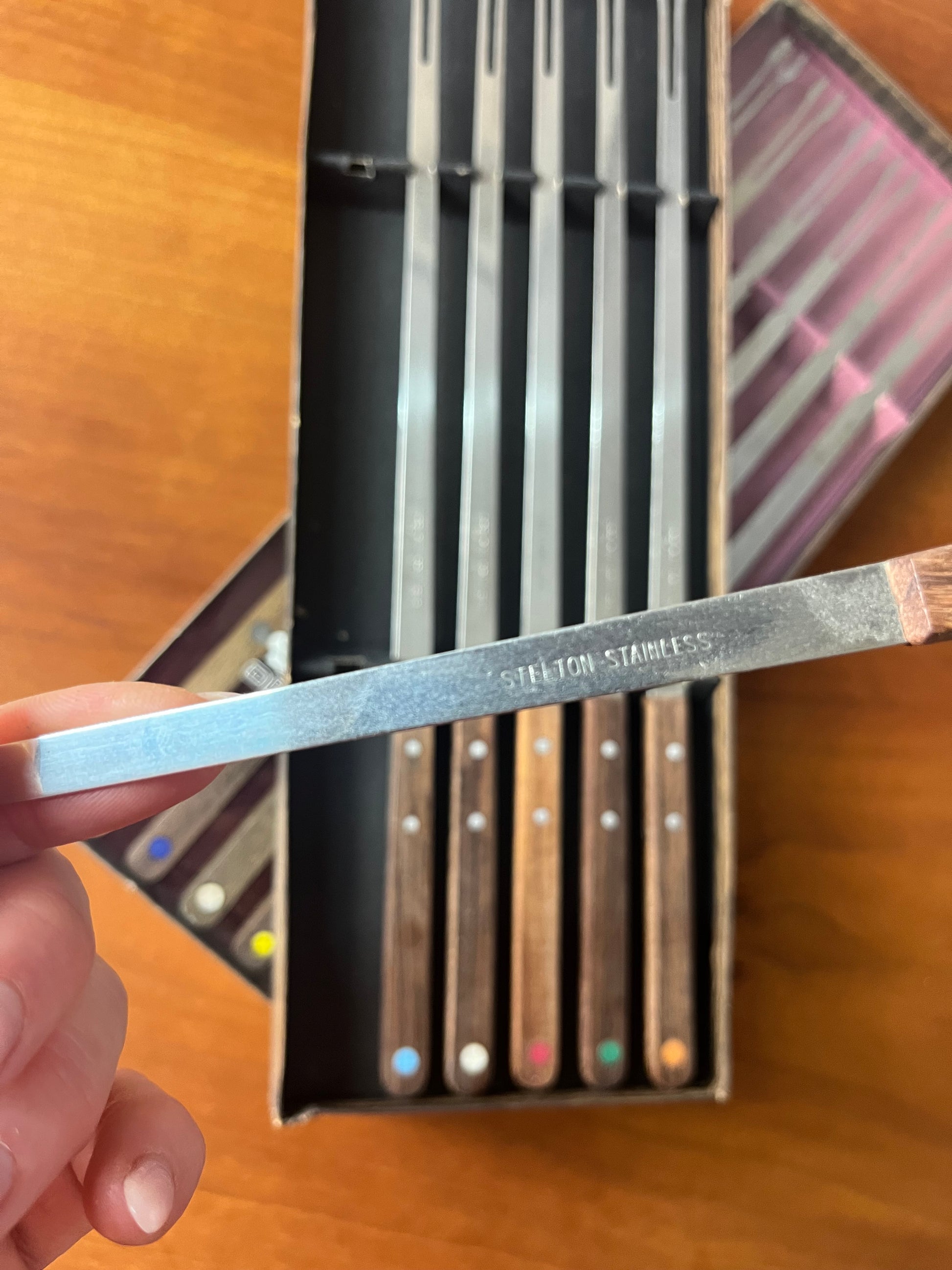 Fonduegabeln Edelstahl & Teak von Stelton