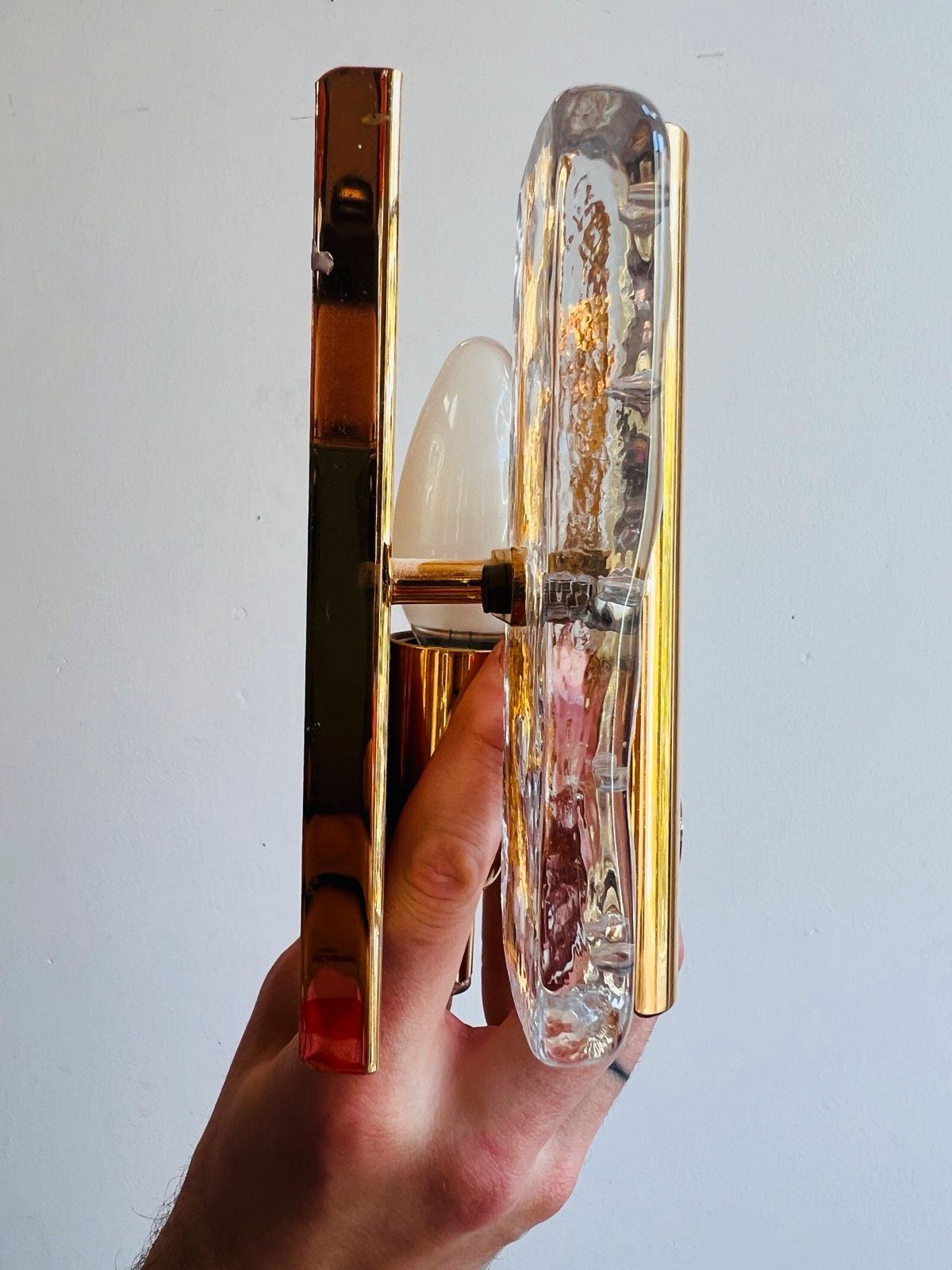 Set: 2x Wandlampe gold Carl Fagerlund für Orrefors