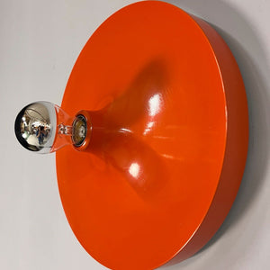 Wandlampe Diskus orange 35 cm von Charlotte Perriand für Honsel