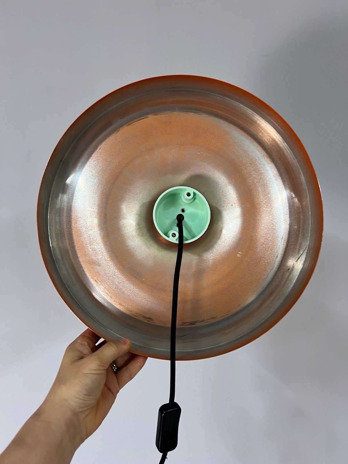 Wandlampe Diskus orange 35 cm von Charlotte Perriand für Honsel