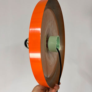 Wandlampe Diskus orange 35 cm von Charlotte Perriand für Honsel