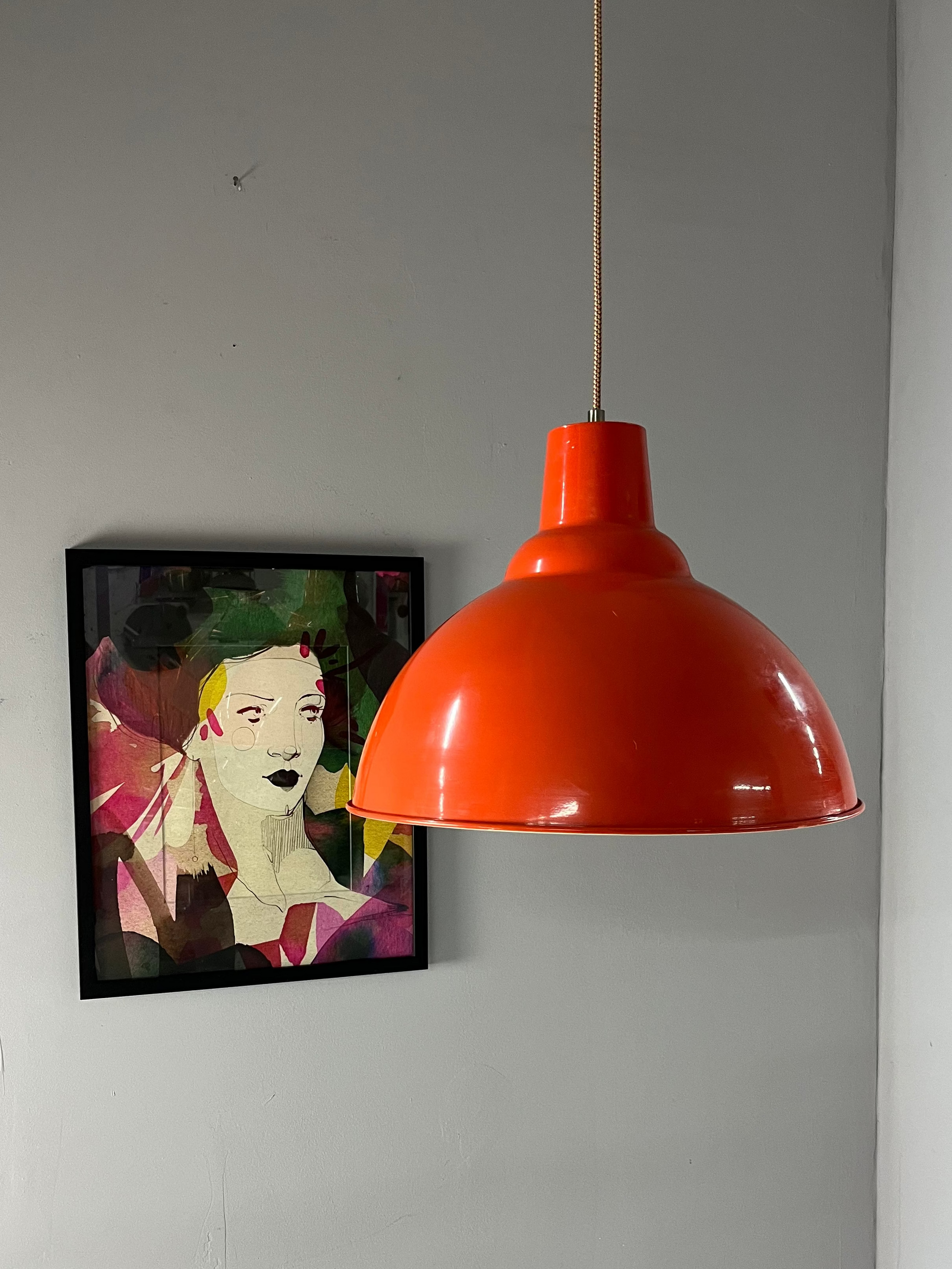 Hängelampe orange/rot aus Dänemark