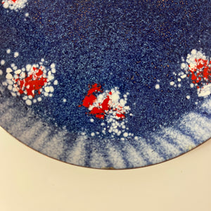 Schale blau rot Emaile