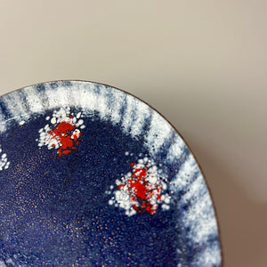 Schale blau rot Emaile