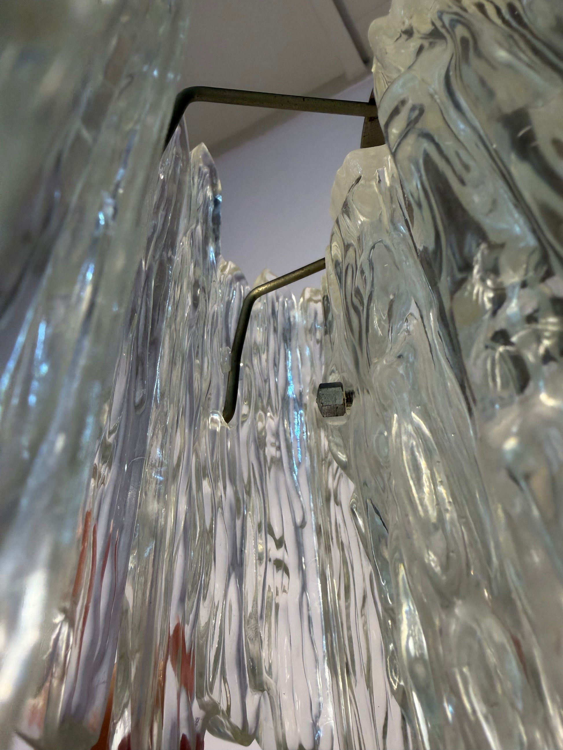 Kronleuchter Eisglas Acryl von VEB Narva