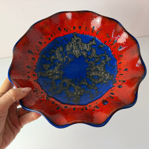 Schale 230-27 Fat Lava blau rot von Dümler & Breiden
