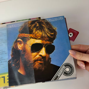 Schallplattenmappe Flower Power für Vinyl Singles