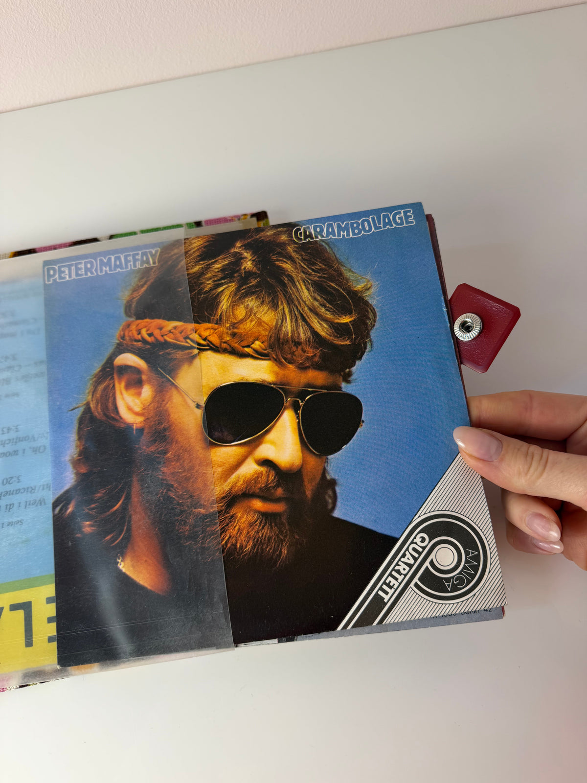 Schallplattenmappe Flower Power für Vinyl Singles