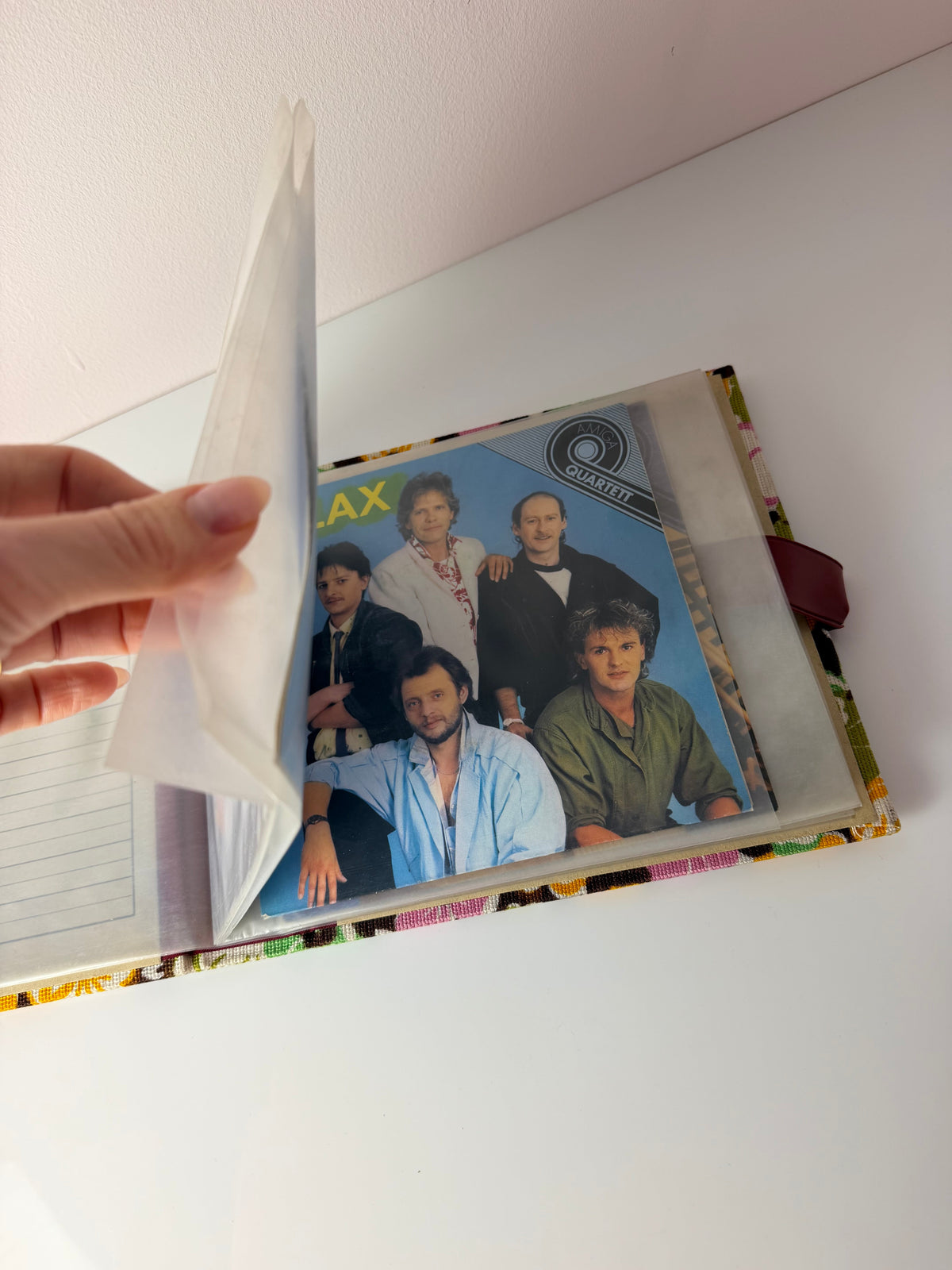 Schallplattenmappe Flower Power für Vinyl Singles
