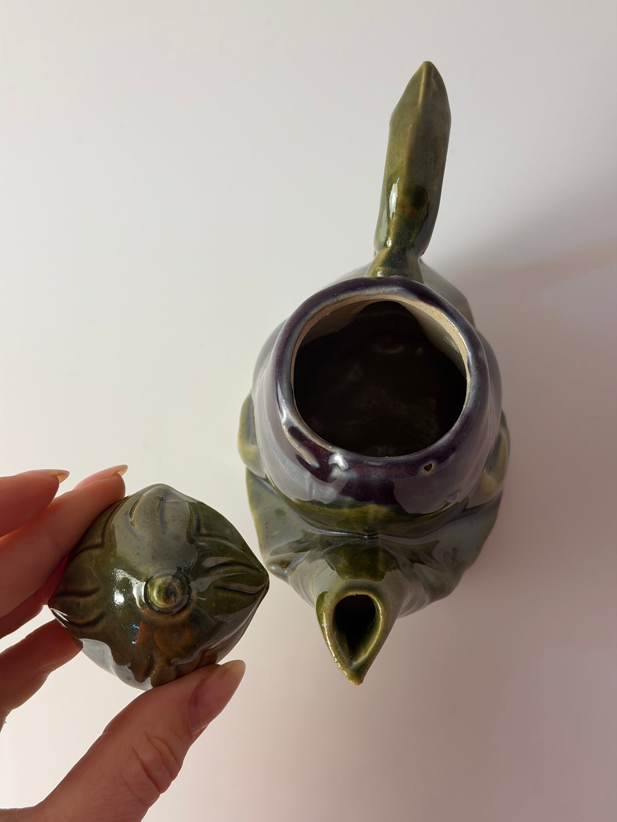 Set: Kanne & 4 Tassen in Auberginenform für Likör