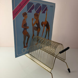 Schallplattenhalter / Fotohalter gold