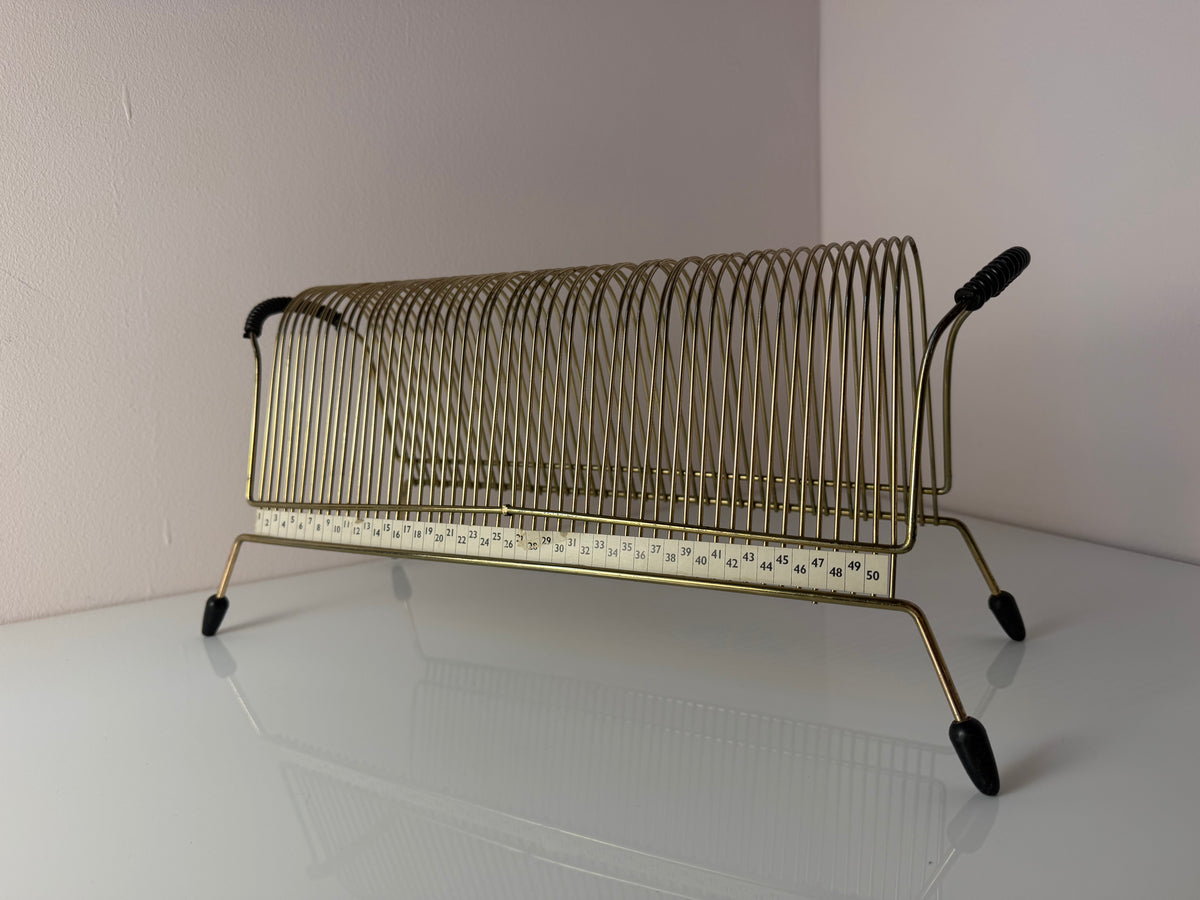 Schallplattenhalter / Fotohalter gold