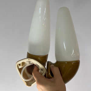 Set: 2x Wandlampe Modell 6035 braun von Sigvard Bernadotte für Ifö