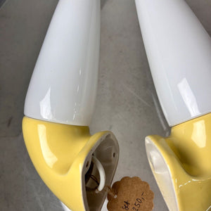 Set: 2x Wandlampe Modell 6035 gelb von Sigvard Bernadotte für Ifö