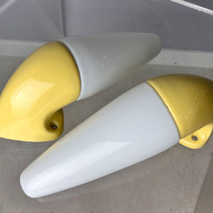 Set: 2x Wandlampe Modell 6035 gelb von Sigvard Bernadotte für Ifö