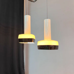 Hängelampe schwarz weiß von Bent Karlby für Schrøder-Kemi