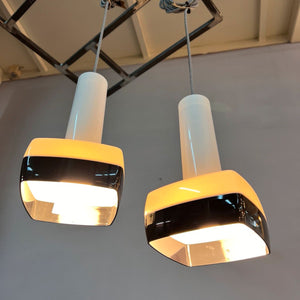 Hängelampe schwarz weiß von Bent Karlby für Schrøder-Kemi