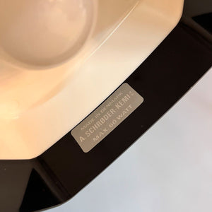 Hängelampe schwarz weiß von Bent Karlby für Schrøder-Kemi