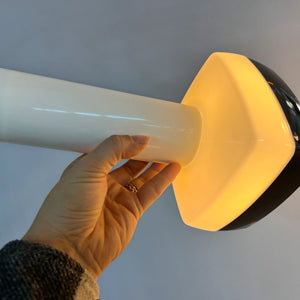 Hängelampe schwarz weiß von Bent Karlby für Schrøder-Kemi