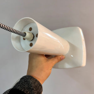 Hängelampe schwarz weiß von Bent Karlby für Schrøder-Kemi
