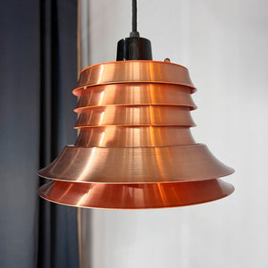 Lamellenlampe orange Kupfer