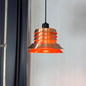 Lamellenlampe orange Kupfer