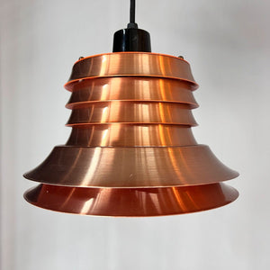 Lamellenlampe orange Kupfer