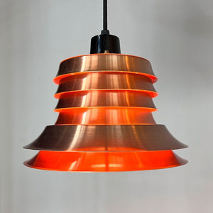 Lamellenlampe orange Kupfer