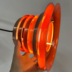 Lamellenlampe orange Kupfer
