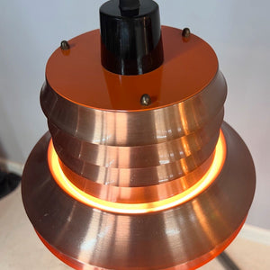 Lamellenlampe orange Kupfer