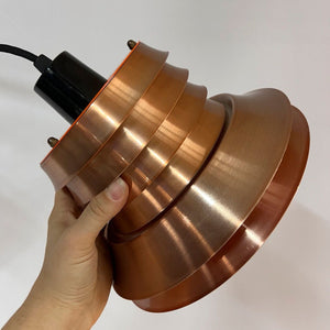 Lamellenlampe orange Kupfer