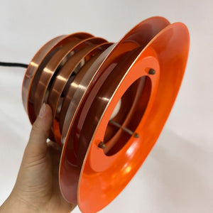 Lamellenlampe orange Kupfer