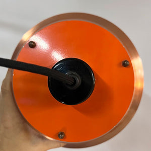Lamellenlampe orange Kupfer