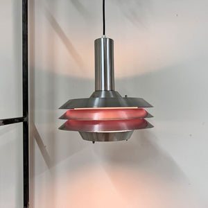 Lamellenlampe lila silber Aluminium von Carl Thore