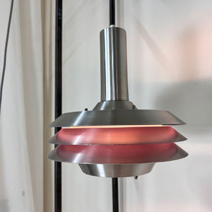 Lamellenlampe lila silber Aluminium von Carl Thore