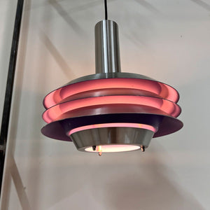 Lamellenlampe lila silber Aluminium von Carl Thore