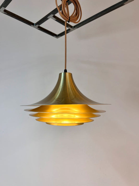 Lamellenlampe gold weiß