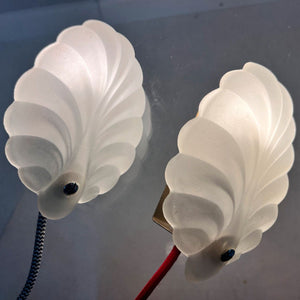 Muschel Wandlampe Opalglas