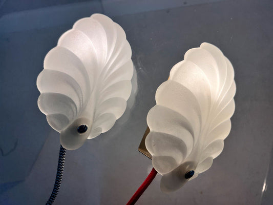 Muschel Wandlampe Opalglas