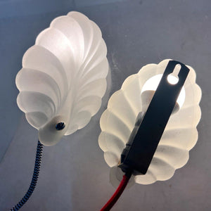 Muschel Wandlampe Opalglas