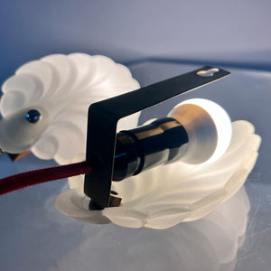 Muschel Wandlampe Opalglas