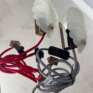 Muschel Wandlampe Opalglas